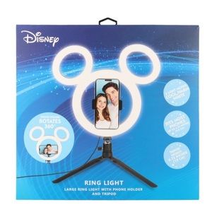 Disney 12" XL Ring Light and Smart Phone‎ Tripod Multiple Light Modes Black